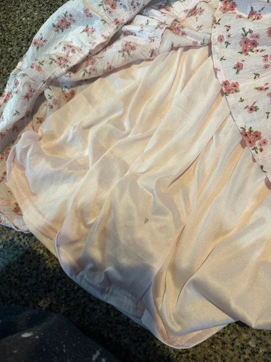 Floral Off-Shoulder Tiered Sundress - Pink Rose Print - Picture 6 of 6